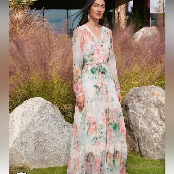 NWT Johnny Was Ruksana Silk Maxi Dress 2X Petite XXL - Picture 1 of 9